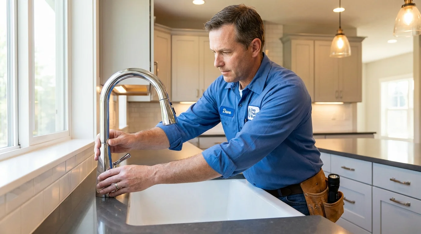 Kitchen faucet installation by Johns Plumbing LLC in Clarkton